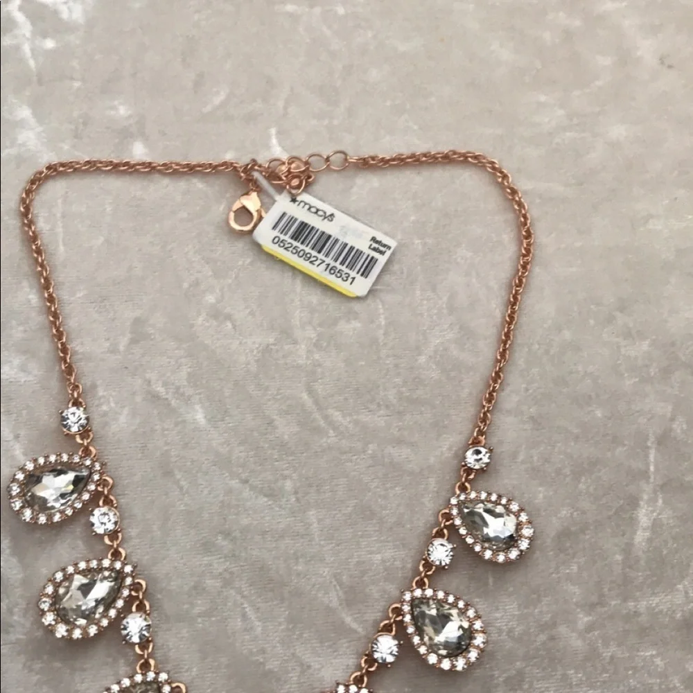 Crystal like gold like hardware fancy elegant Necklace
